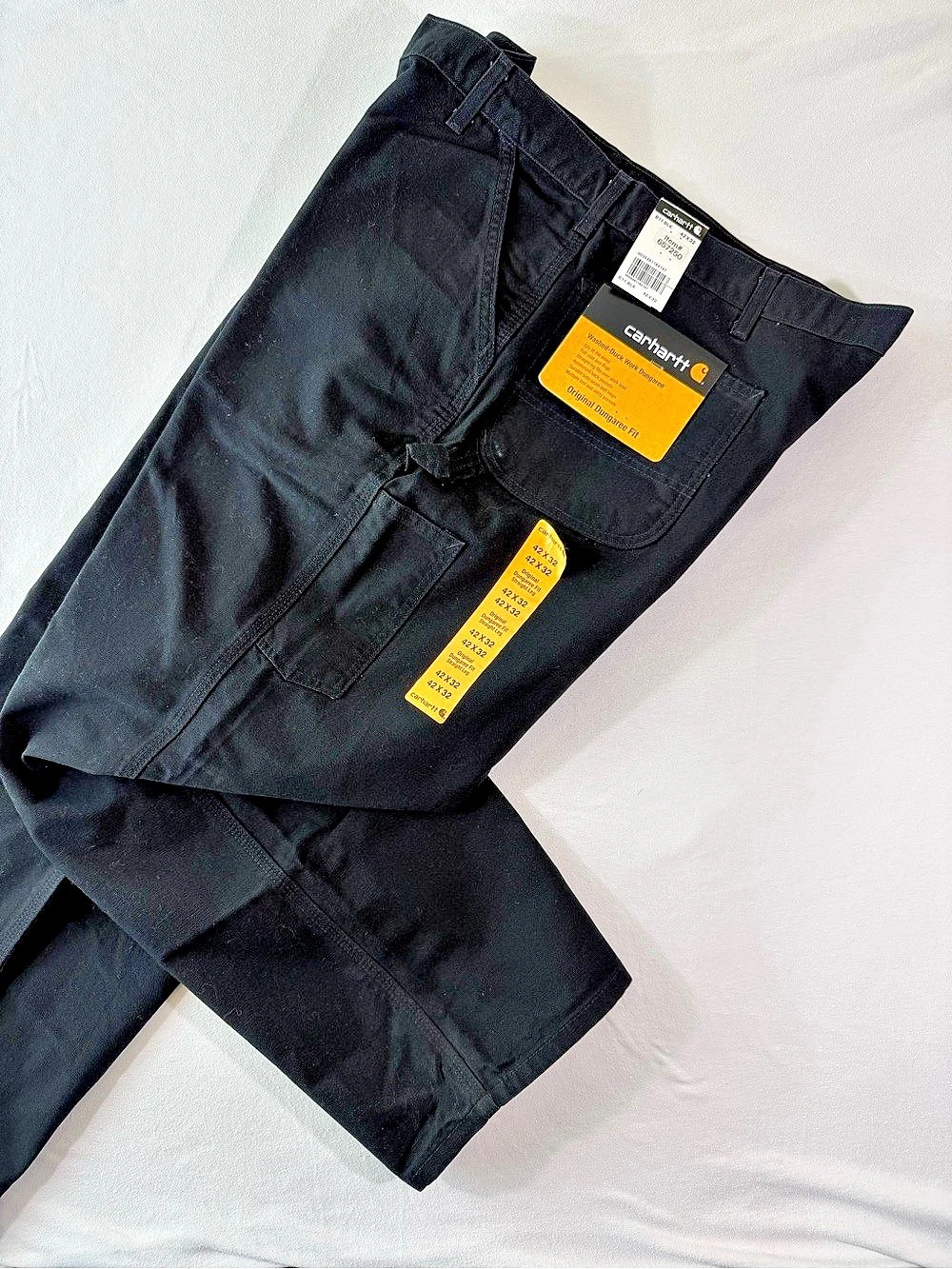 Carhartt Washed-Duck Work Dungaree / Loose Fit Washed Duck Utility Work Pant